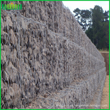 Caliente profesional de la venta caliente medió el precio de la pared de retención del gabion galvanzied